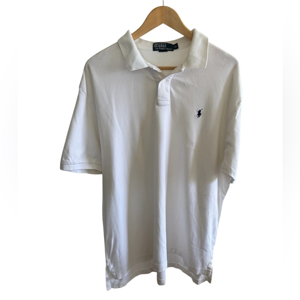 Polo Ralph Lauren Men’s Blue Label Classic White Polo Shirt, Small Pony, XL